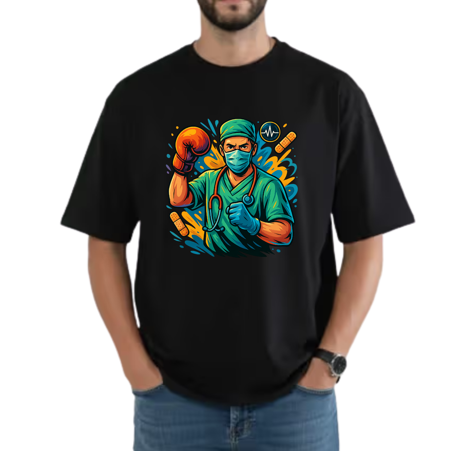 Dr Nachiket–Premium Oversized Tee - DEAR RELATIVES