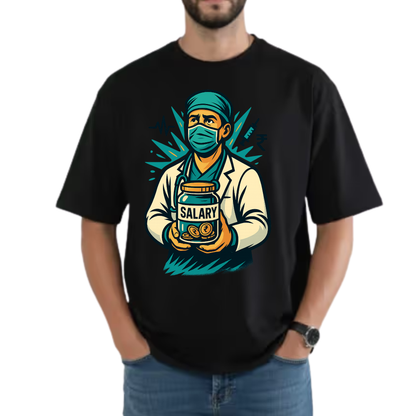 Dr Nachiket Premium Tee –"Doctor By Degree, Intern By Salary"