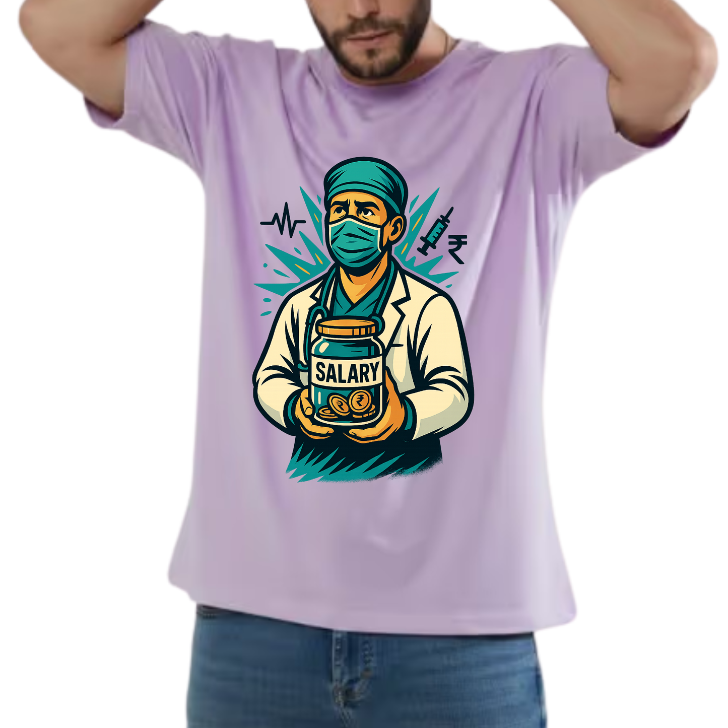 Dr Nachiket Premium Tee –"Doctor By Degree, Intern By Salary"