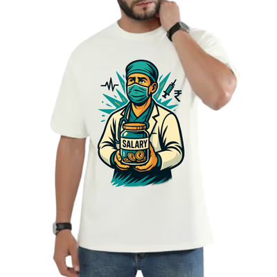Dr Nachiket Premium Tee –"Doctor By Degree, Intern By Salary"