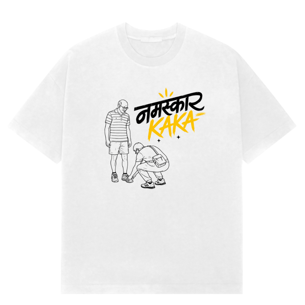 Namaskar Kaka Oversized Tee - Marathi Edition