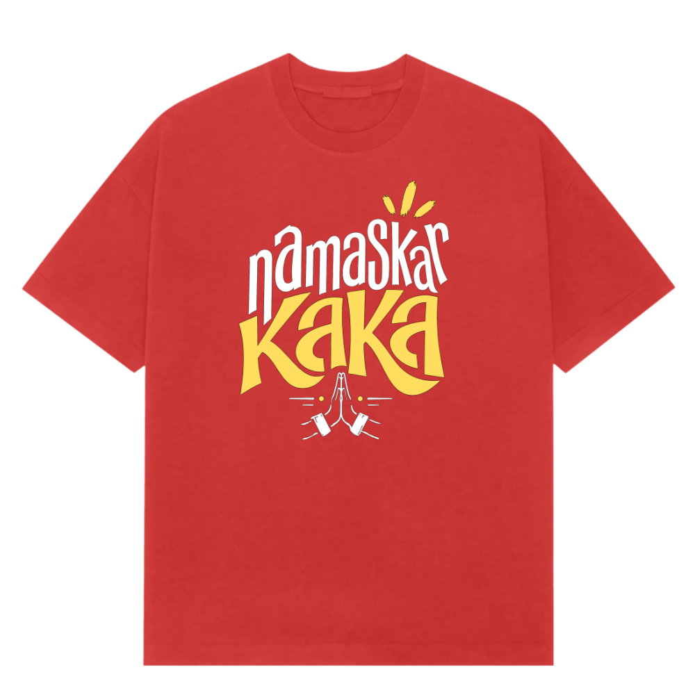 Namaskar Kaka Oversized Tee - English Edition