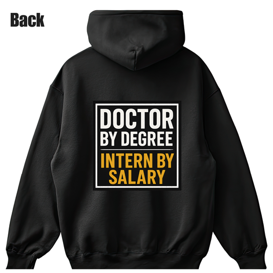 Dr Nachiket Hoodie-Doctor By Degree - Intern By Salary