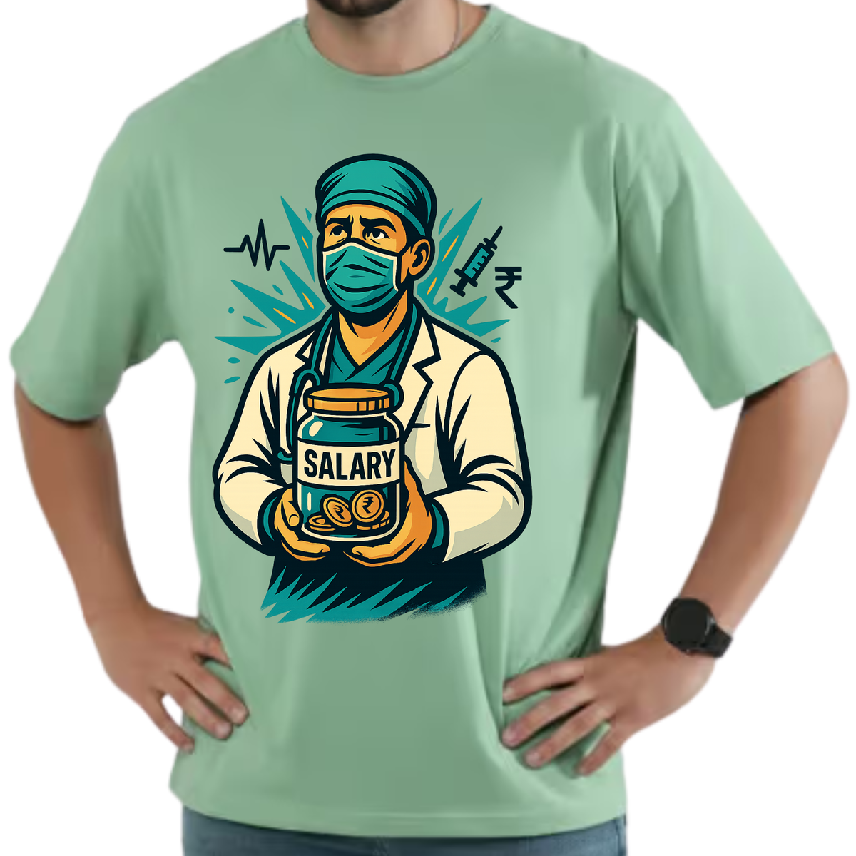 Dr Nachiket Premium Tee –"Doctor By Degree, Intern By Salary"