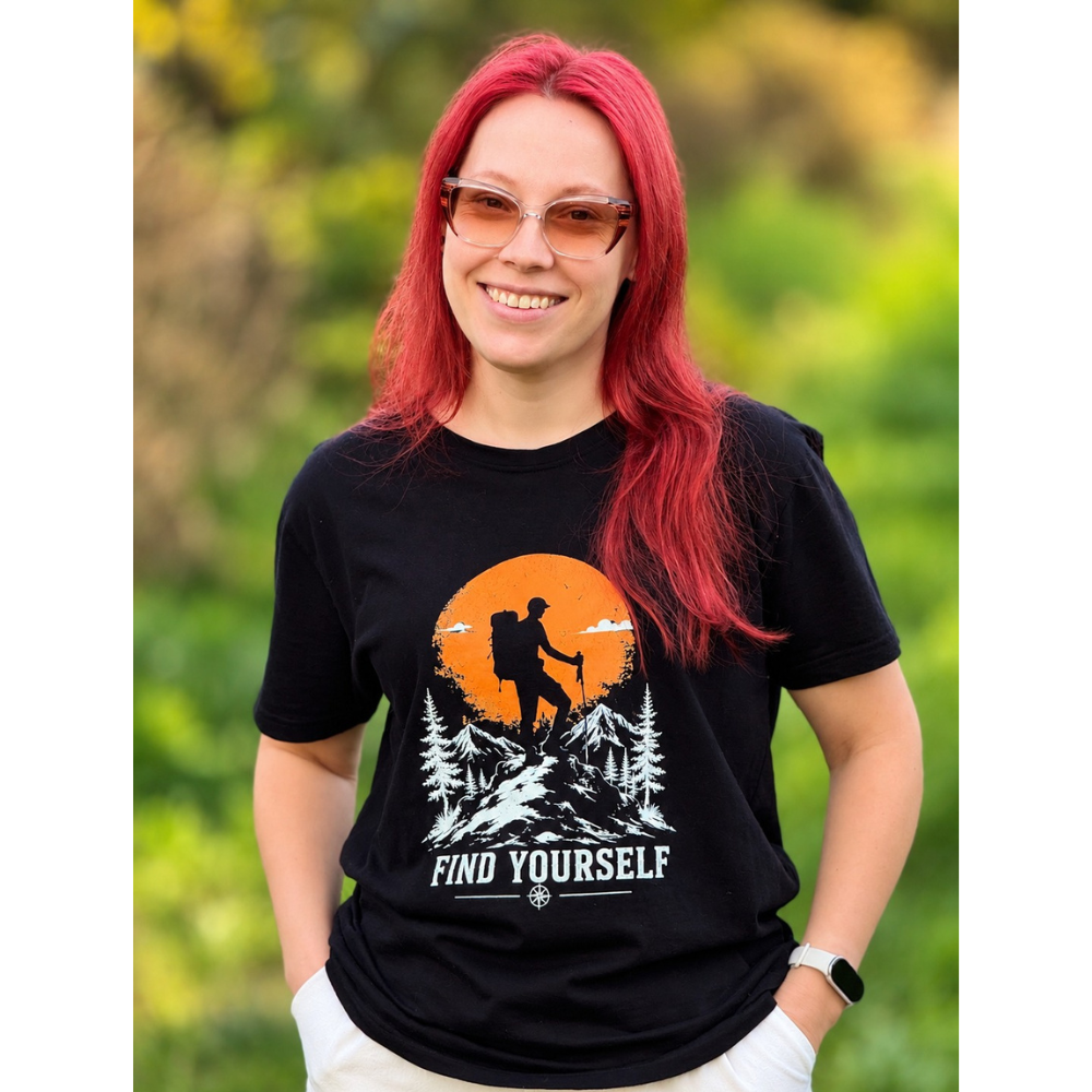 Find Yourself — Black Regular Fit T-Shirt