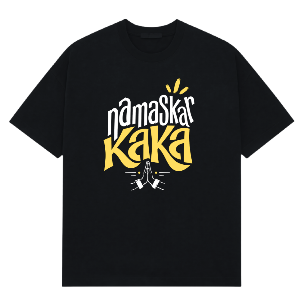 Namaskar Kaka Oversized Tee - English Edition