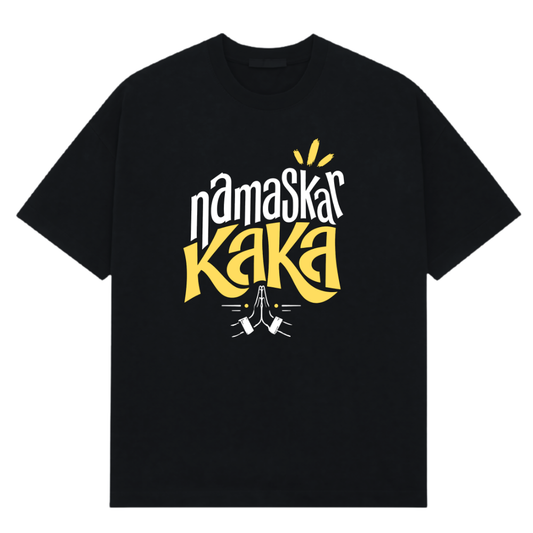 Namaskar Kaka Oversized Tee - English Edition